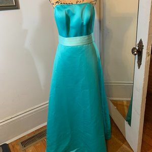 Mori Lee Satin Formal Strapless Dress